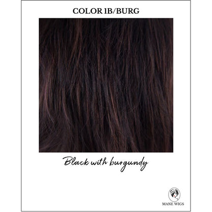 1B/BURG-Black with burgundy