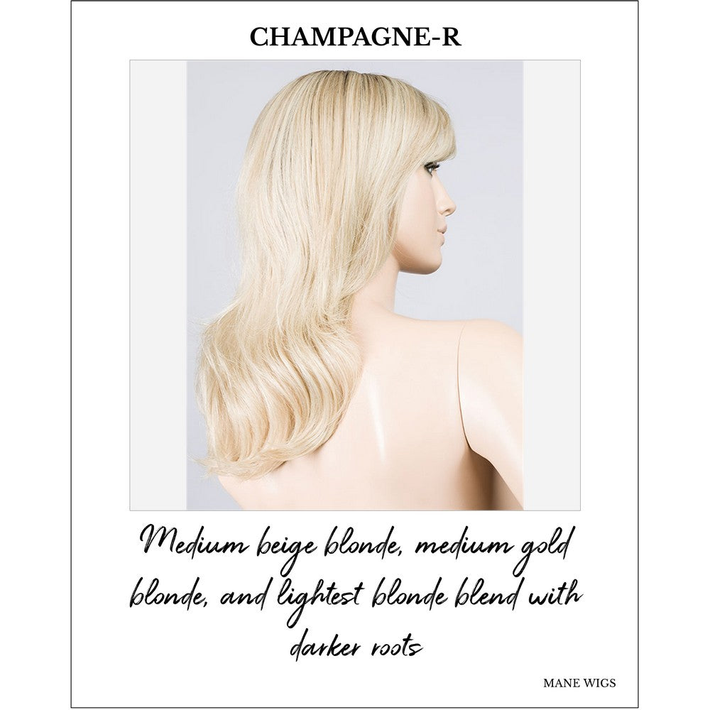 Flash Mono by Ellen Wille in Champagne-R-Medium beige blonde, medium gold blonde, and lightest blonde blend with darker roots