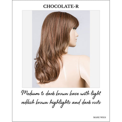 Flash Mono by Ellen Wille in Chocolate-R-Medium to dark brown base with light reddish brown highlights and dark roots