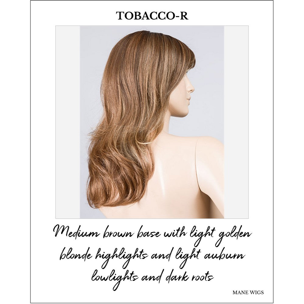 Flash Mono by Ellen Wille in Tobacco-R-Medium brown base with light golden blonde highlights and light auburn lowlights and dark roots