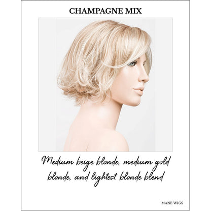 Like Mono Part by Ellen Wille in Champagne Mix-Medium beige blonde, medium gold blonde, and lightest blonde blend