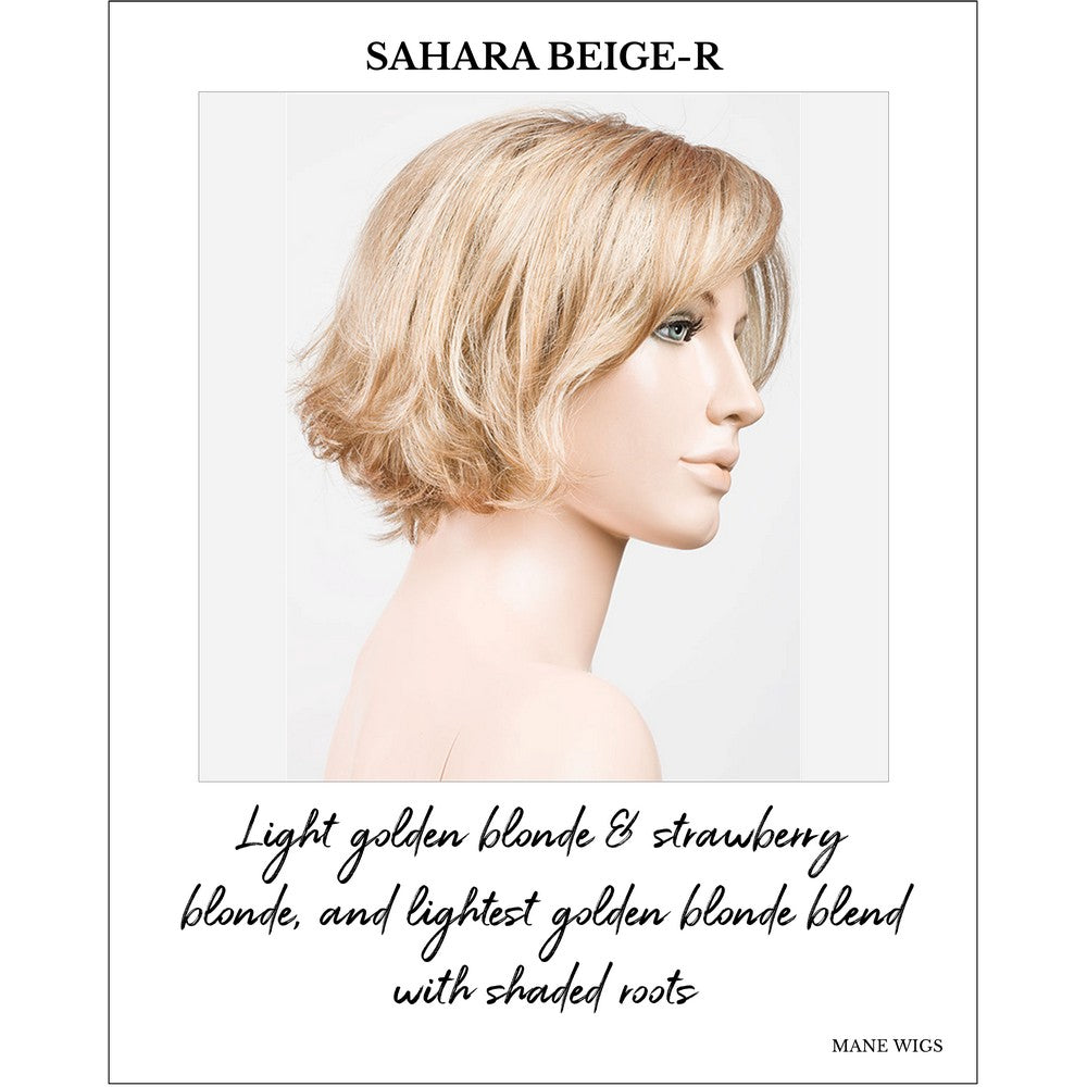 Like Mono Part by Ellen Wille in Sahara Beige-R-Light golden blonde & strawberry blonde, and lightest golden blonde blend with shaded roots