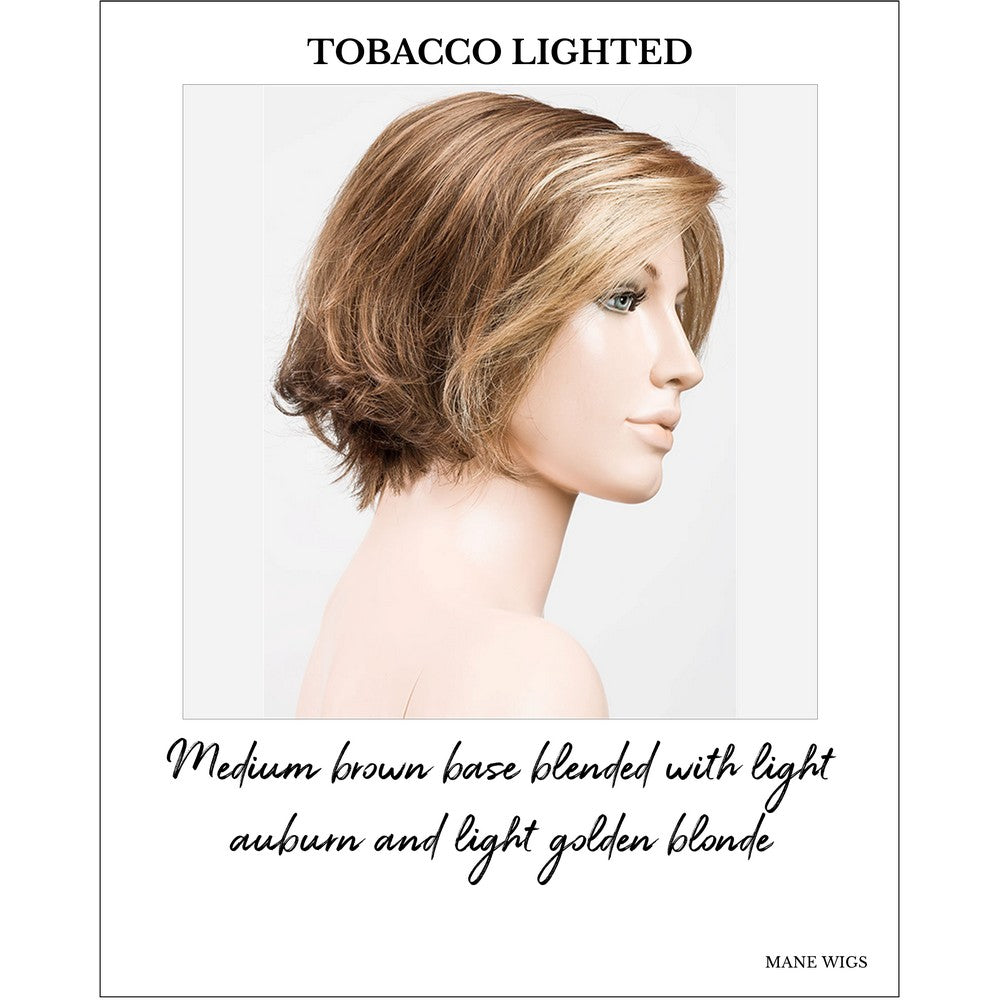 Like Mono Part by Ellen Wille in Tobacco Lighted-Medium brown base blended with light auburn and light golden blonde