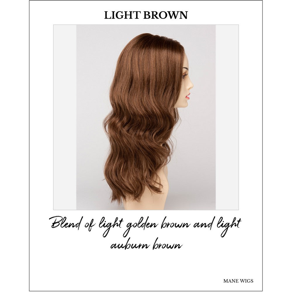 Maya wig by Envy in Light Brown-Blend of light golden brown and light auburn brown