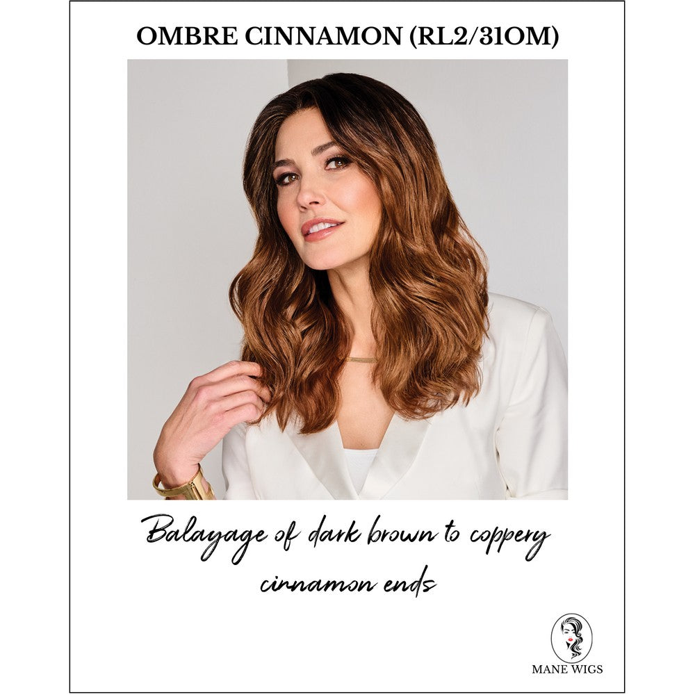 Ombre Cinnamon (RL2/31OM)-Balayage of dark brown to coppery cinnamon ends