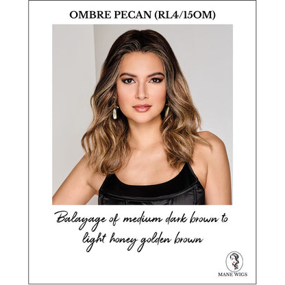 Ombre Pecan (RL4/15OM)-Balayage of medium dark brown to light honey golden brown