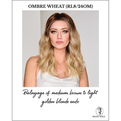 Ombre Wheat (RL8/24OM)-Balayage of medium brown to light golden blonde ends