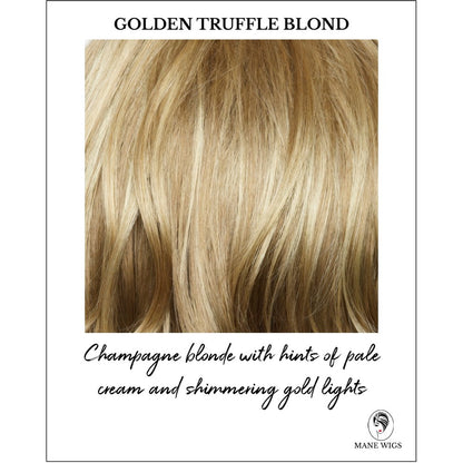 Golden Truffle Blond-Champagne blonde with hints of pale cream and shimmering gold lights