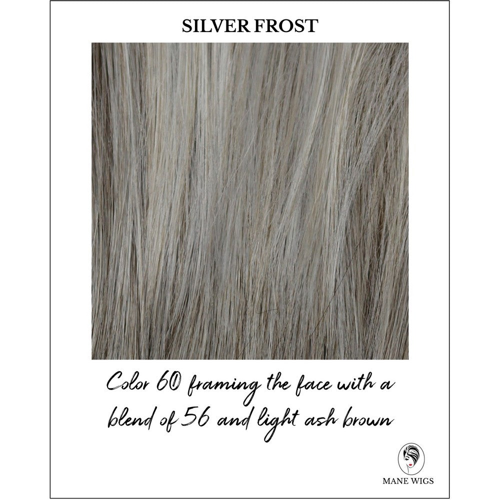 Silver Frost-Color 60 framing the face with a blend of 56 and light ash brown