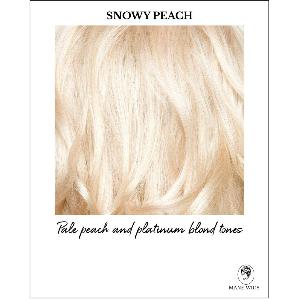 Snowy Peach-Pale peach and platinum blond tones