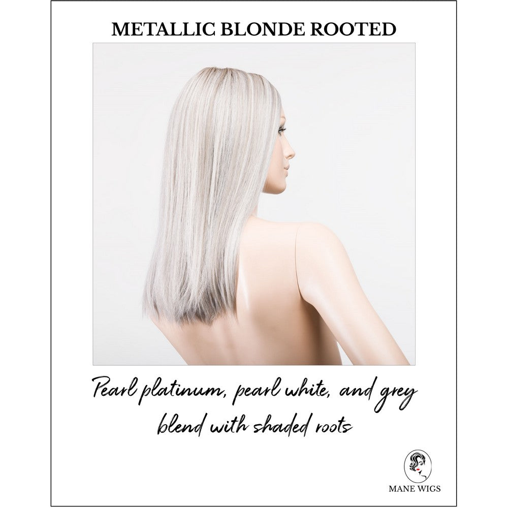 Sleek wig by Ellen Wille in Metallic Blonde Rooted-Pearl platinum, pearl white, and grey blend with shaded roots