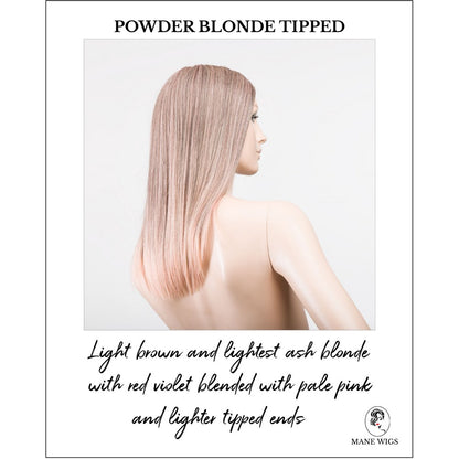 Sleek wig by Ellen Wille in Powder Blonde Tipped-Light brown and lightest ash blonde with red violet blended with pale pink and lighter tipped ends