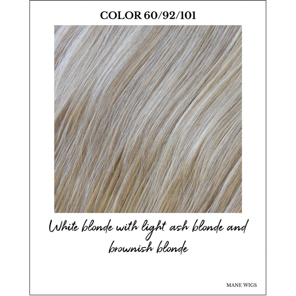 COLOR 60/92/101-White blonde with light ash blonde and brownish blonde