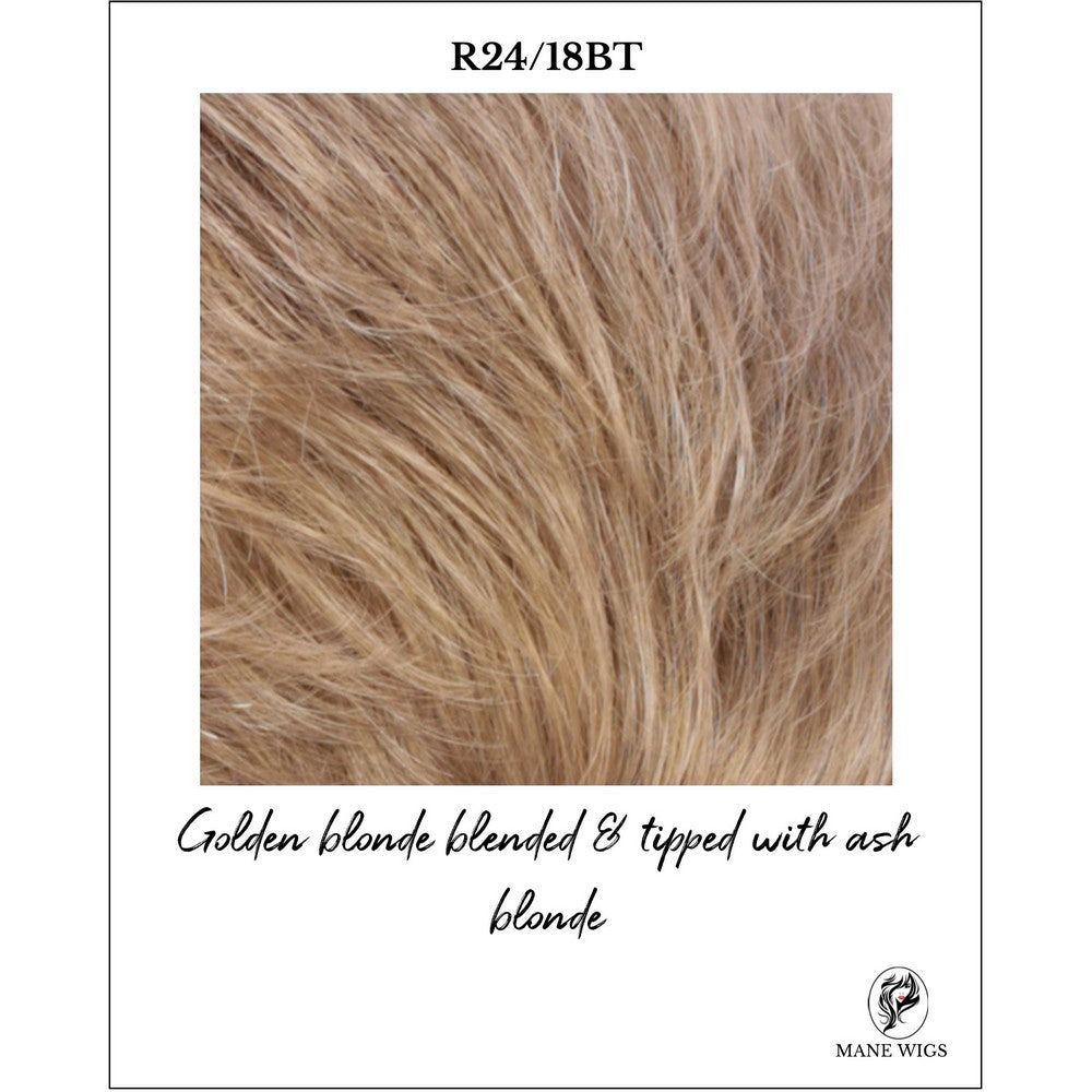 R24/18BT-Golden blonde blended & tipped with ash blonde